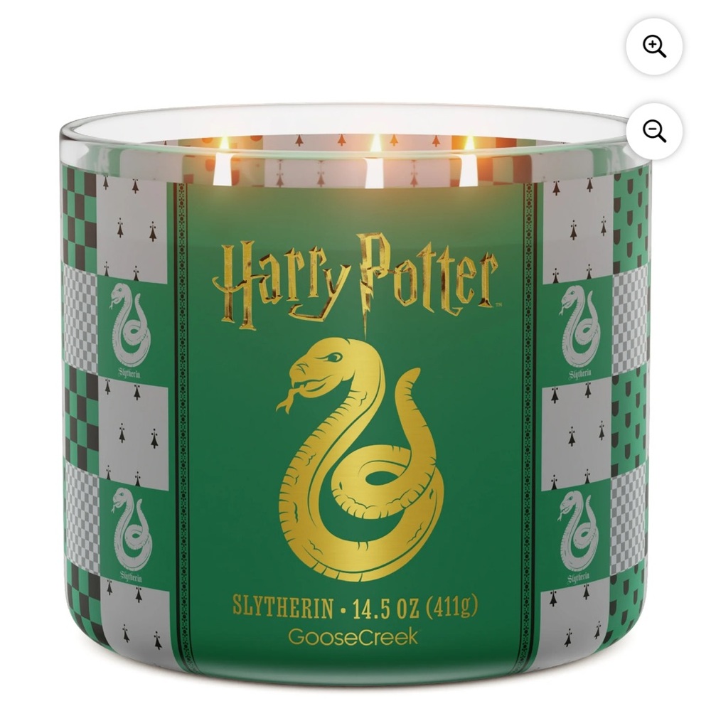 Harry Potter Slytherin 3 Wick Candle by Goose Creek NWT